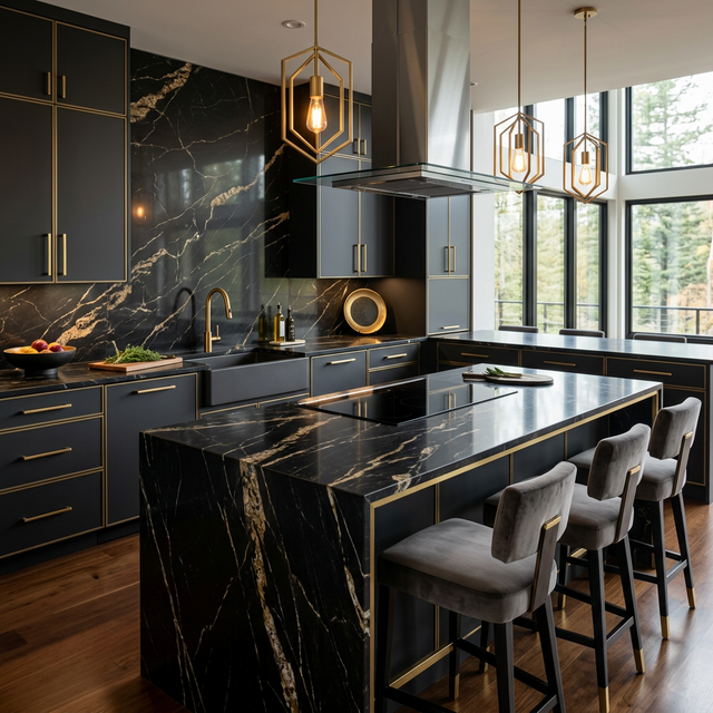 مطبخ أبيض مشرق بتصميم بسيط